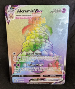 2021 Alcremie Vmax 073/072 Pokémon Shining Fates Full Art Rainbow Rare Card - Picture 1 of 2