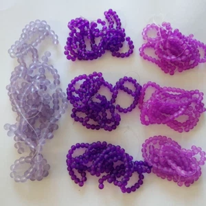 Lot Approx. 1,000 FROSTED Purple Tone Beads 6mm 8mm Round Glass - Picture 1 of 1