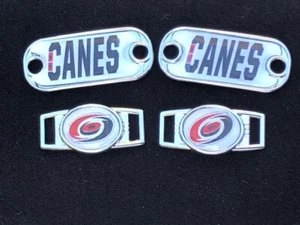 2 ~ Carolina Hurricanes NHL Paracord Charms Oval o Mini Dog Tag amuletos de cordones de zapatos - Imagen 1 de 3