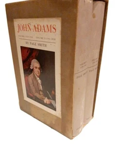 John Adams by Page Smith 2 Volumes in Slipcover VG++ Doubleday 1962 BOMC - Imagen 1 de 8