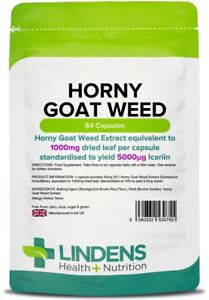 ** HORNY Goat Weed 1000mg (84) capsules high strength sex/libido pills LINDENS