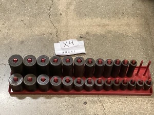 Snap-On Tools Impact Sockets Metric Impact 1/2”- 3/8” Drive Red Tray 26 Piece - Picture 1 of 6