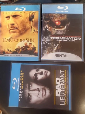 Terminator: Salvation +BAD LIEUTENANT+TEARS OF THE SUN [ BLU-RAY IN RENTAL CASE] Foto 1 de 2