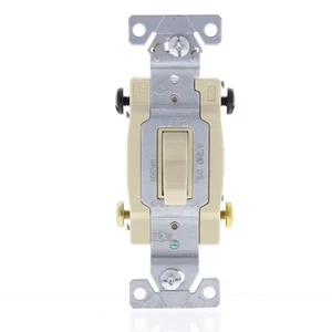Eaton Ivory COMMERCIAL Grade Toggle Wall Light Switches 4-Way 20A Bulk CS420V - Imagen 1 de 4