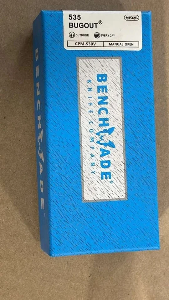 🔥 Cuchillo Plegable Bugout 535 Hecho en Banco CPM-S30V Acero Mango Azul | Nuevo EXTRAS Foto 1 de 4