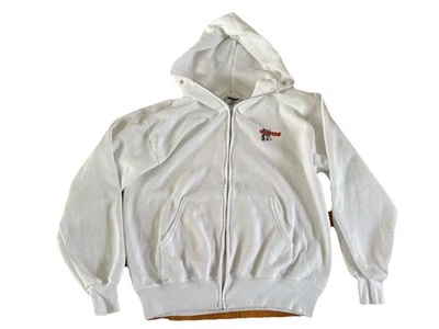 De Colección Hooters Años 90 Jerzees EE. UU. Cremallera Completa Blanco Sudadera Unisex Sudadera Grande Foto 1 de 4