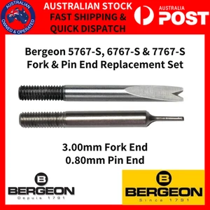 Bergeon 6767-S and 7767-S Replacement Spare Fork and Pin End Spring Bar Tool Set - Picture 1 of 1
