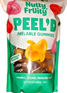 Gomitas pelables peladas afrutadas con nueces 20 OZ / 567 G mango lichi fruta de la pasión - Imagen 1 de 12