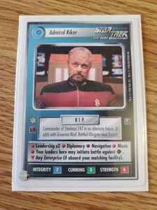 1998 Star Trek CCG: The Dominion White Bordered Preview Set Admiral Riker NM NP - Picture 1 of 1