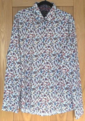 Next Signature Slim Fit Floral Paisley Long Sleeve Casual Button Shirt - XL - Image 1 of 4