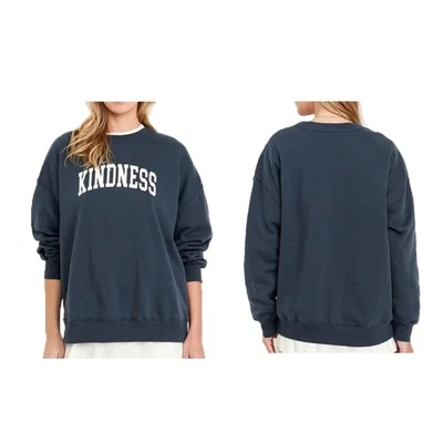 NUEVO CON ETIQUETAS Sudadera Old Navy Para Mujer 2X Azul Marino Polar Cuello Redondo Manga Larga De Gran Tamaño Foto 1 de 4