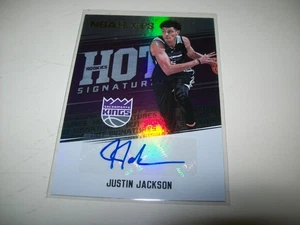 2017-18 PANINI NBA HOOPS JUSTIN JACKSON AUTO SIGNED #HSR-JJ SACRAMENTO KINGS - Picture 1 of 2