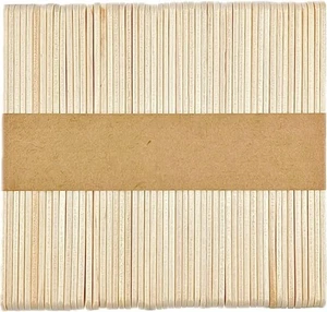 150 Pcs Wooden Lollipop Sticks lolly Natural Craft Crafts Lollies Ice Pops 93X10 - Picture 1 of 4