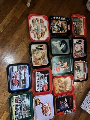 Coca Cola Trays - Lot Of 14 Assorted Trays - Memphis - Diet-Dairy Queen - Image 1 of 4