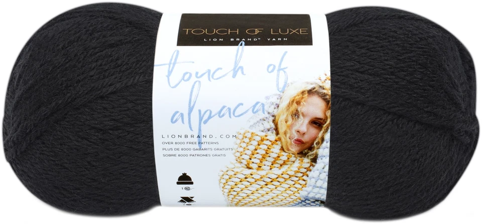 Lion Brand Touch Of Alpaca Yarn-Black - 3 Pack - Image 1 of 1