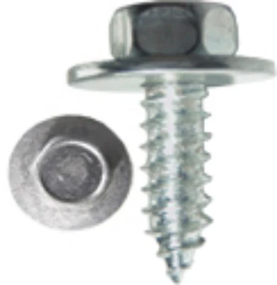 14g x 3/4" BZP 10mm Hex Head SELF TAPPING SCREW Captive Loose Washer Zinc Plated