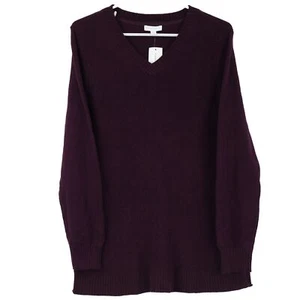 Charter Club Women's Ribbed Trim V-Neck Pullover Sweater, X-Large, Damask Plum - Picture 1 of 3