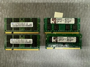 ** Lot of 6 DDR2 and DDR SODIMMs 2GB 1GB 128MB Kingston Micron Samsung - Picture 1 of 2