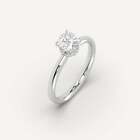 1 carat Cushion Cut Engagement Ring | Real Mined Diamond in 14k White Gold