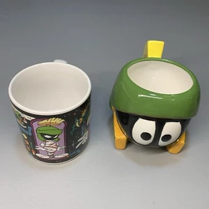 Lotto 2 tazzine caffè Marvin The Martian Applause 1995 Looney Tunes cartone animato anni 90 - Foto 1 di 15
