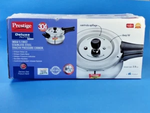 Prestige Pressure Cooker Deluxe Alpha SVACHH 3 Liter Silver New - Bild 1 von 5