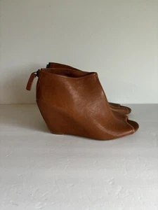 Nine West Damenschuhe mit Reißverschluss hinten braun hoher Absatz Leder Größe 7 - Bild 1 von 12