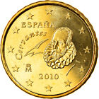 [#819754] Spanien, 10 Euro Cent, 2010, Madrid, STGL, Messing, KM:1147