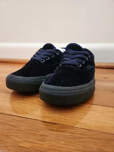 Zapato de Skate VANS Talla Hombres 6 Mujeres 7.5 Clásico Gamuza Terciopelo Azul Marino Negro Suelas - Imagen 1 de 10