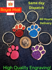 Engraved CAT Tag Personalised ID Tags Name Disc Pet Cat Tags Animal Cat Collar