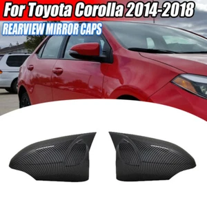 Para Toyota Corolla 2014-2019 fibra de carbono bocina bocina borde espejo retrovisor 2X - Imagen 1 de 9