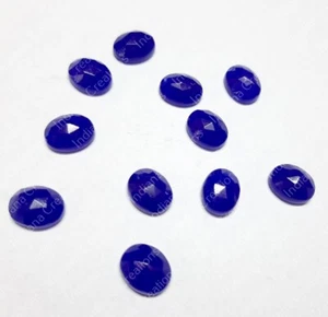 Blue Jade Oval Rose Cut 6x8mm To 20x25mm Natural Calibrated Gemstone IN56 - Bild 1 von 5