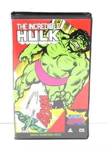 The Incredible Hulk When Monsters Meet 1985 VHS Marvel Comics Clamshell Case - Picture 1 of 8