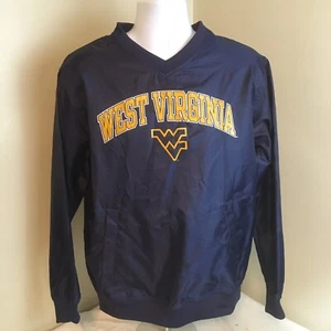Red Oak Mens Windbreaker Windshirt Blue Small WVU West Virginia University FS! - Picture 1 of 7