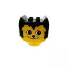 1x LEGO Duplo Primo Baby Animal Head Cat Yellow Black Stone dupkittyheadpb2