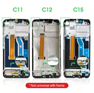 For OPPO Realme C11 C12 C15 LCD Display Touch Screen Replacement Black +Frame - Picture 1 of 1