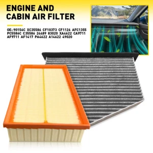2X Engine & Cabin Air Filter For Audi A3 TT Q3 Volkswagen Golf Jetta Passat P - Picture 1 of 14