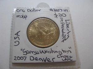 2007 Dollar USA Choice Coin George Washington United States of America Denver #U - Picture 1 of 10