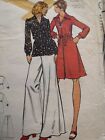VINTAGE 1970 BUTTERICK 3130 shirt dress top wide bottom trousers SEWING PATTERN