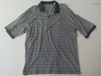 The Masters Augusta National Golf grey striped Polo Shirt mens size XL EUC  - Image 1 of 4