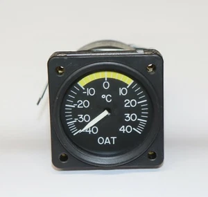 New Outside Air Temp Gauge, 28 VDC, 2 1/4, PN 0241-006, Mooney B & D Instruments - Bild 1 von 8