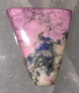 Healing Cobaltoan Calcite Azurite Shield/Kite Shape Cabochon Rare Gemstone 30ct - Picture 1 of 3