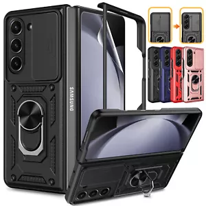 Funda de teléfono plegable 5 resistente con soporte de anillo cubierta/protector de pantalla para Samsung Galaxy Z - Imagen 1 de 63