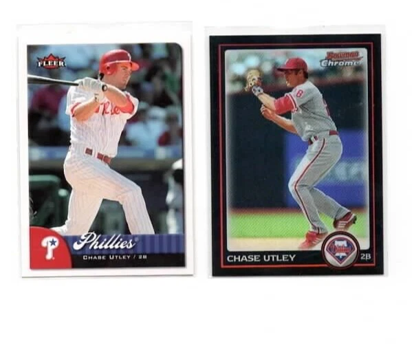 (LOT OF 2) CHASE UTLEY   2010 BOWMAN CHROME REFRACTOR #109 & 2007 FLEER #97 - Image 1 of 1