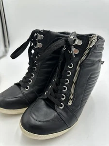 HARLEY DAVISON FOOTWEAR Women's Parkdale Laceup Motorcycle Boots W Zipper. S7 - Picture 1 of 9