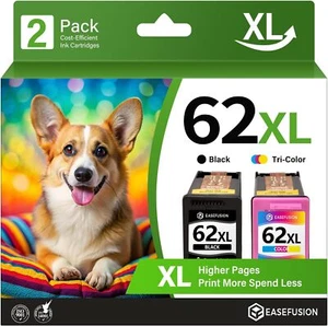 62 XL 62 Ink Cartridge Ink for HP 62XL Envy 7640 5540 5640 5660 5740 Printer - Picture 1 of 9