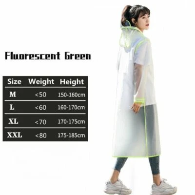Impermeable Hombre Transparente Damas Impermeable Abrigo de Lluvia Mujeres Impermeable a Prueba de Viento Foto 1 de 4