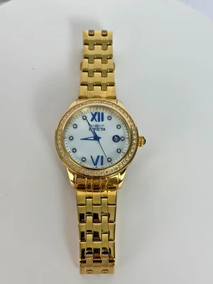 Invicta Angel 20236 Women’s Gold Watch Mother of Pearl Dial 100M Quartz Works - Image 1 of 4