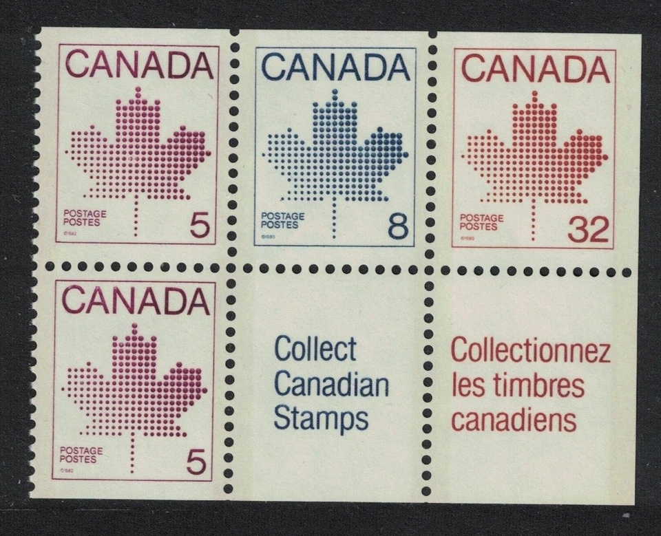 Maple Leaf Emblem Booklet Pane T3 Canada 1981 MNH SG#1033c - image 1 of 1