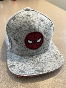 Spiderman Marvel Youth Ball Cap Hat Adjustable Gray Red - Picture 1 of 3