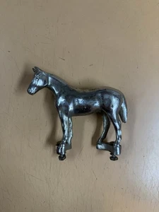 Vintage solid brass chrome plated horse hood ornament - trophy topper metal - Picture 1 of 8